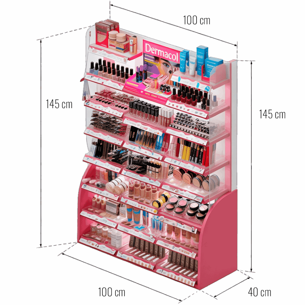 Mueble expositor productos Dermacol